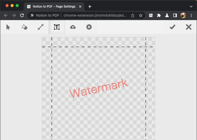 Watermark customization tool interface screenshot